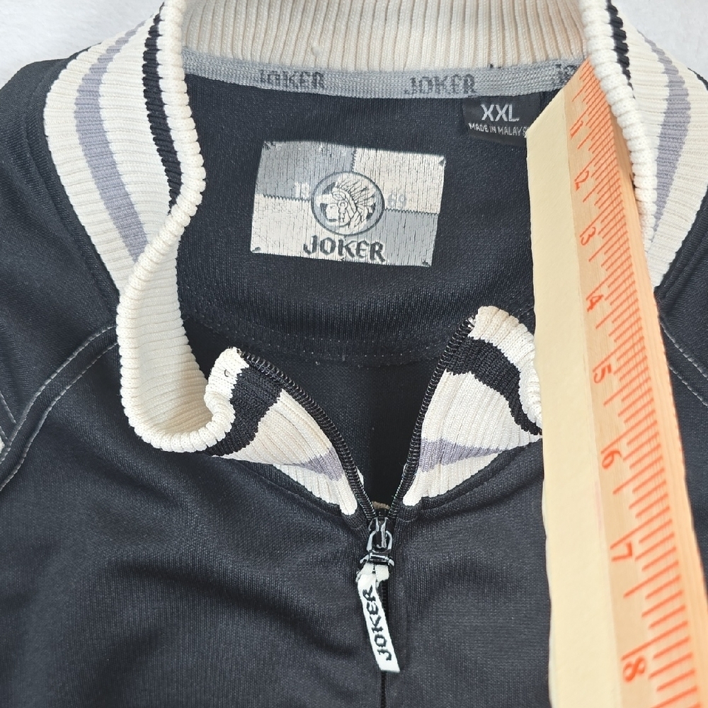 Vtg Joker Brand Classick Track Jacket XXL Black Streetwear Y2K Embroidered - Picture 7 of 13